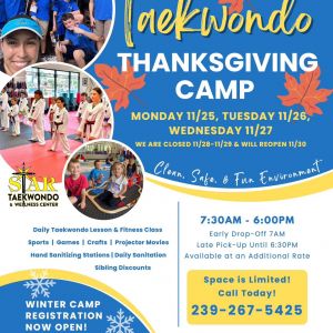 Star Taekwondo and Wellness Center Thanksgiving Camp