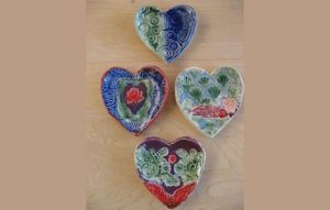 2/08 Kid's Clay Heart Class at  Bisque IT Studio