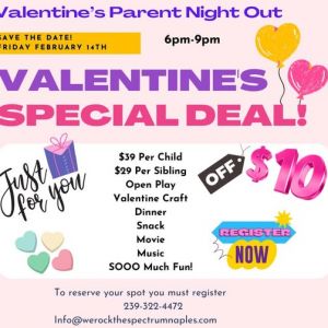 02/14 Valentine's Parents Night Out at We Rock the Spectrum