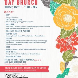 05/11Mother's Day Brunch at The Plantation Golf & Country Club