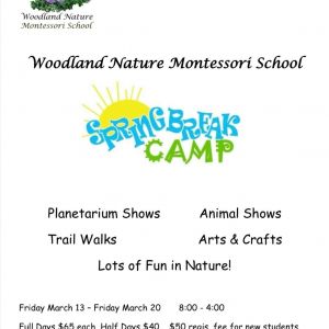 Woodland Nature Montessori School - Spring Break Camp